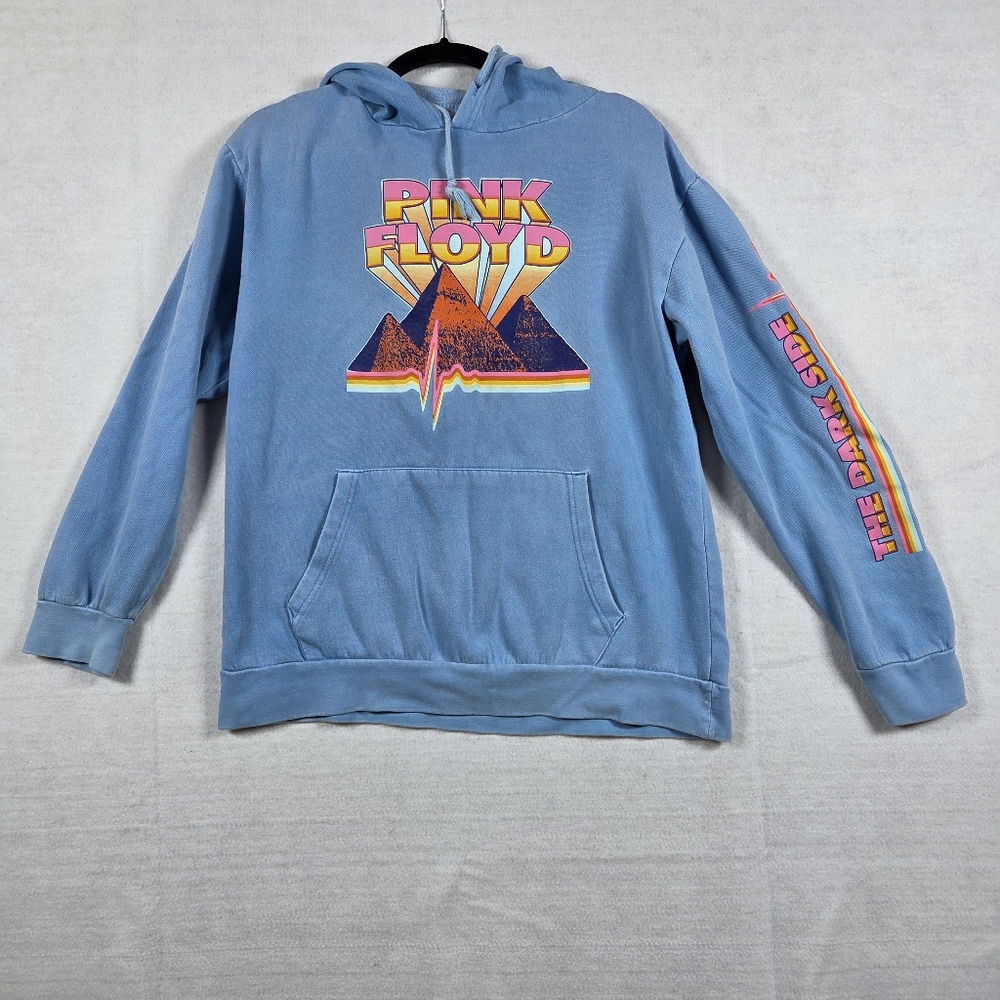 Pink Floyd Dark side of the Moon Hoodie Womens Blue Size M Hoodie Music Rock